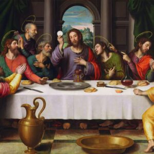 Cuadro al óleo La Última Cena de Juan de Juanes, pintura religiosa decorativa en Sedamanos Art Peru