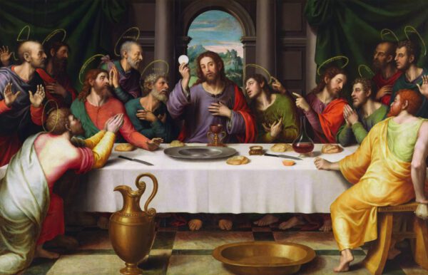 Cuadro al óleo La Última Cena de Juan de Juanes, pintura religiosa decorativa en Sedamanos Art Peru