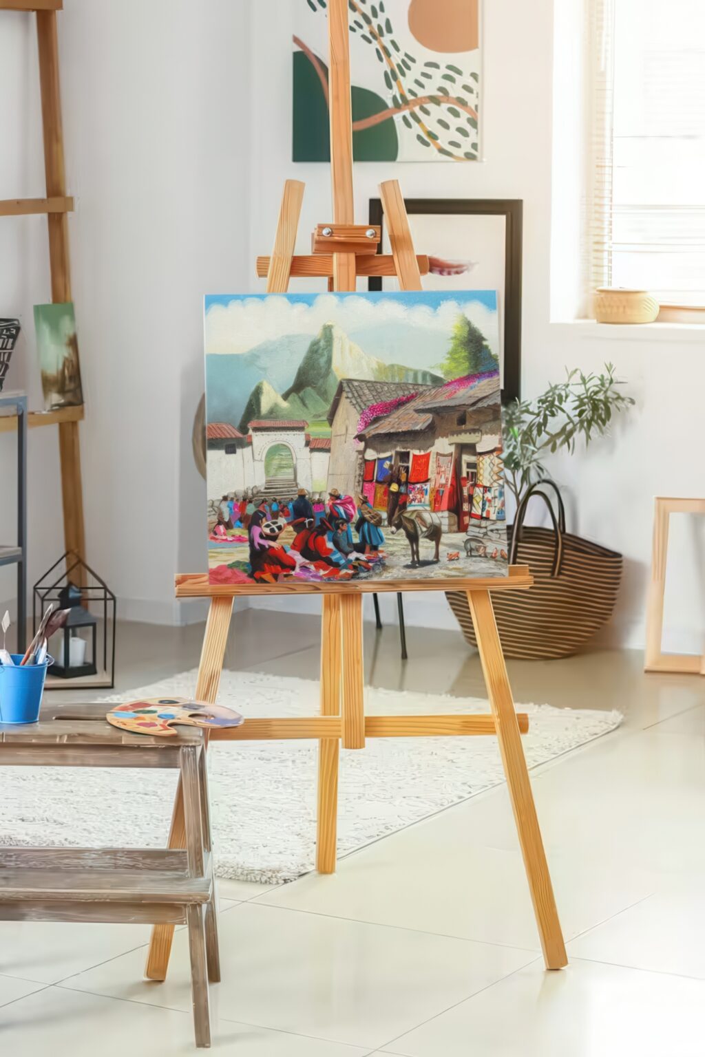 Cuadro decorativo al óleo pintado a mano en el taller de Sedamanos Art