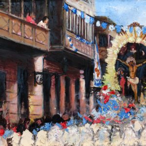 Cuadro al óleo del Señor de los Milagros, pintura religiosa de la procesión, cuadros decorativos y cuadros pintados a mano. Pintura al óleo religiosa del Señor de los Milagros