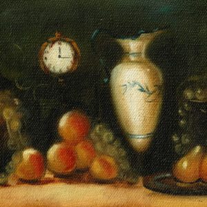 Bodegón al óleo pintado a mano en Perú, cuadro decorativo para sala o comedor