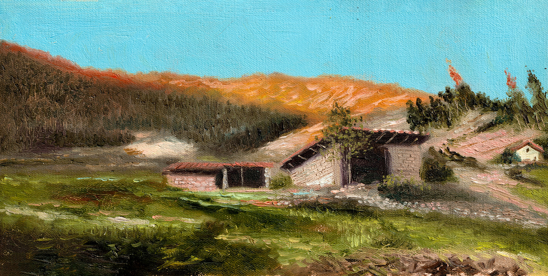 Cuadro decorativo “Ayacucho”, pintura de paisaje peruano en lienzo ideal para sala, sala comedor u oficina y como regalo en Perú.