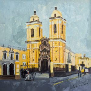 convento de santo domingo lima pintura al óleo paisaje peruano decorativo
