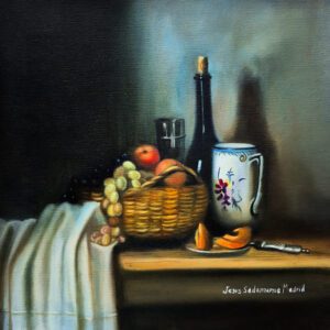Cuadro bodegón al óleo de frutas, cuadro decorativo moderno para comedor y sala, obra artística hecha a mano de Sedamanos Art