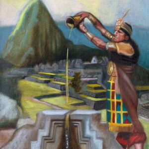 Ritual Andino Inca – Cuadro decorativo en lienzo del Perú