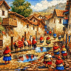 Cuadros Decorativos Modernos – Paisaje Andino del Perú