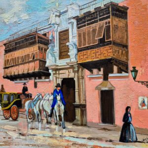 Palacio de Torre Tagle en Lima – Cuadro elegante de Lima colonial en lienzo para sala