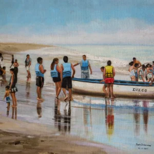 Una mañana en la playa – Cuadro decorativo de paisaje marino